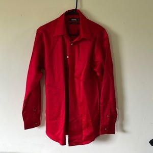 Murano 15-1/2 Neck Red Dress Shirt